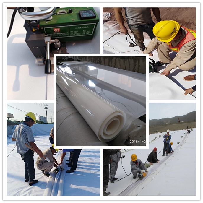  光面土工膜、糙面土工膜都由吹塑法完成